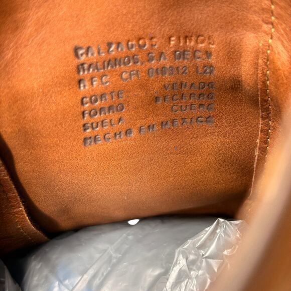 Franco Cuadra Brown Genuine Deerskin Pebbled Leather Zip-Up Ankle Boot Sz 28.5 main image 13